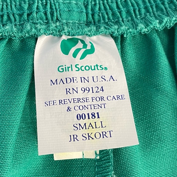 Vintage Girl Scouts Junior Uniform Skort High Waisted Faux Wrap Small Junior 90s - Picture 10 of 14
